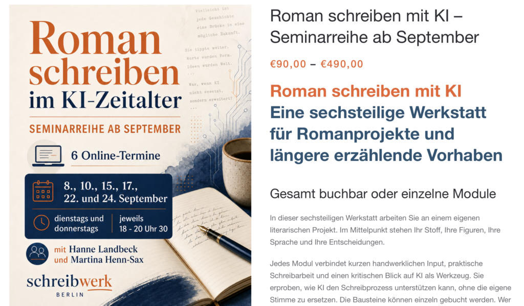 Roman schreiben im KI-Zeitalter. 